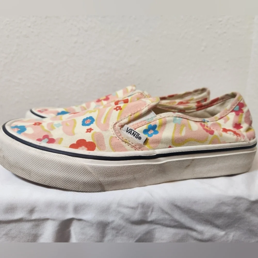 Vans Slip On‎ Vr3 SF Groovy Floral Sneaker Shoe Women's Skater Feminine Size 6
